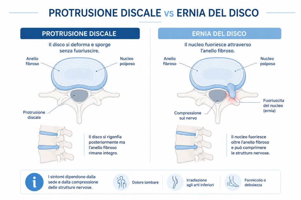 Protrusione discale vs ernia del disco